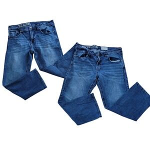 2 TK Axel Slim Boot Jeans Newcastle Blue 36x30 Stretch Denim Western Rodeo Work